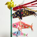 鯉のぼりと矢車の折り紙の折り方 家にある物で簡単に立体的な飾りに