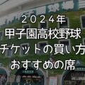 【2024】夏の甲子園高校野球チケットの買い方・おすすめの席｜1・3塁を徹底比較！